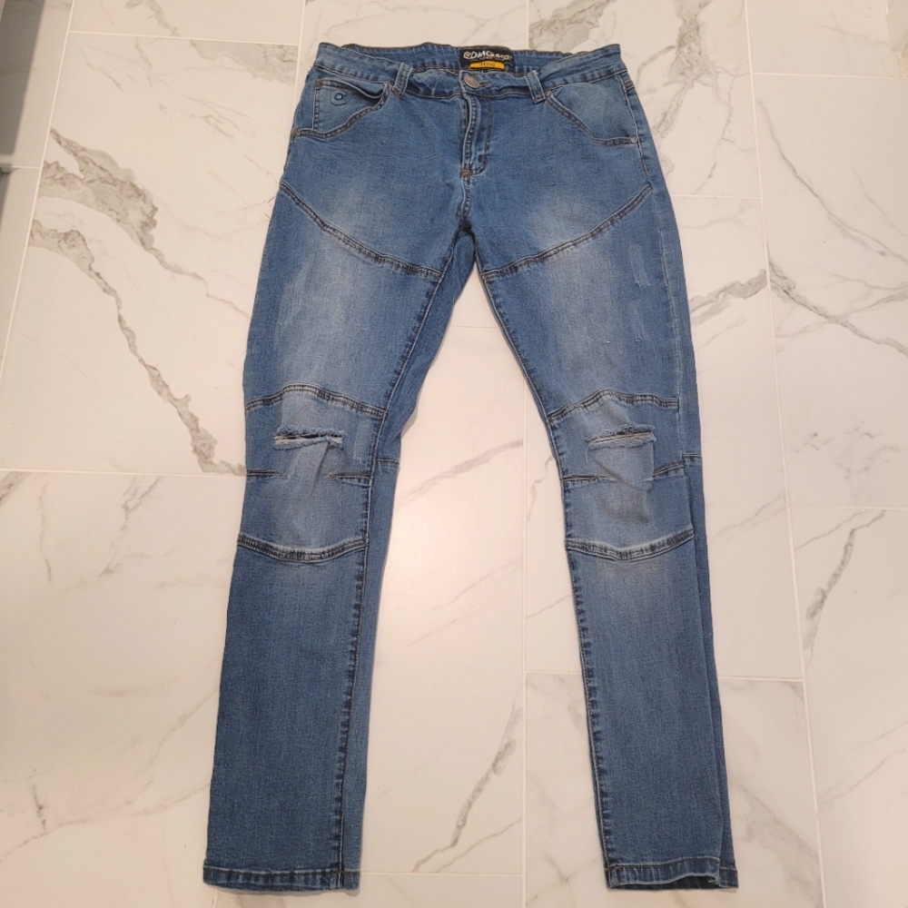 CDMG and CO. Mens distressed skinny jeans 34x32
